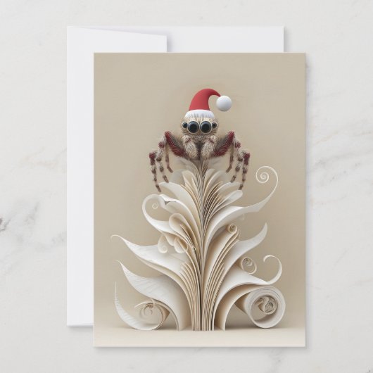 Jumping Spider Christmas Cards Feiertagskarte (Vorderseite)