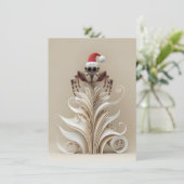 Jumping Spider Christmas Cards Feiertagskarte (Stehend Vorderseite)