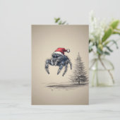 Jumping Spider Christmas Cards Feiertagskarte (Stehend Vorderseite)