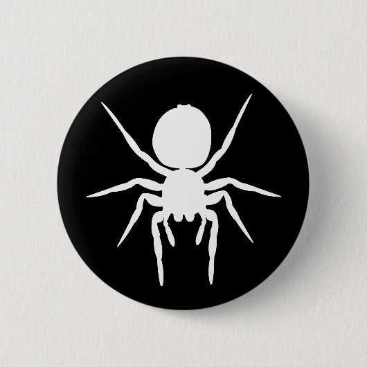 Jumping Spider Silhouette Wappen Button (Vorderseite)