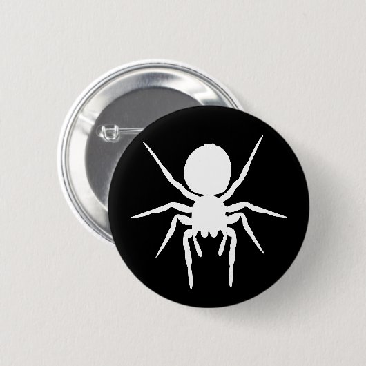 Jumping Spider Silhouette Wappen Button (Vorne & Hinten)