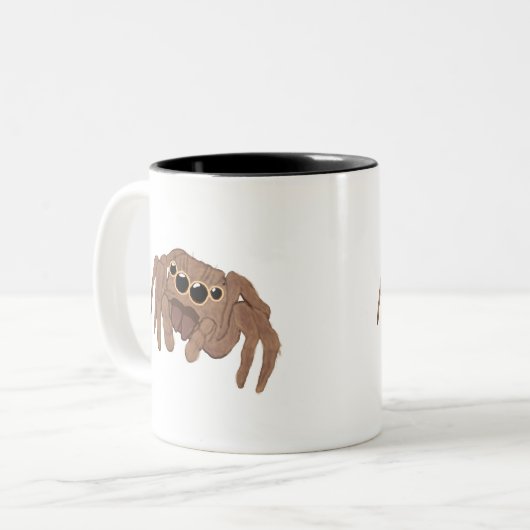 Jumping Spider Tasse (Vorderseite Links)
