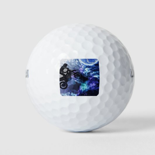 Jumping through Space - Motocross Rider Golfball (Vorderseite)