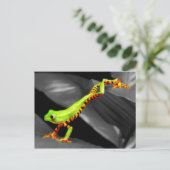 Jumping Tree Frog Postkarte (Stehend Vorderseite)