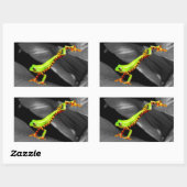 Jumping Tree Frog Rechteckiger Aufkleber (Blatt)