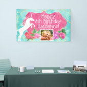 Jumping Unicorn Bright Girls Geburtstag Banner (Messeveranstaltung)