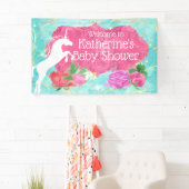 Jumping Unicorn Bright Girls Geburtstag Banner (Insitu)