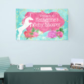Jumping Unicorn Bright Girls Geburtstag Banner (Messeveranstaltung)
