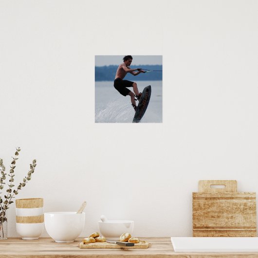 Jumping Wakeboarder Poster (Küche)
