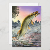 Jumping Walleye Einladung (Vorne/Hinten)