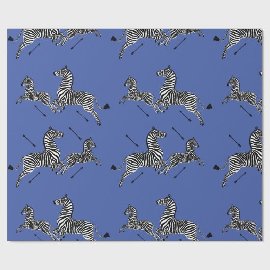 Jumping Zebra Geschenkpapier (Flach)