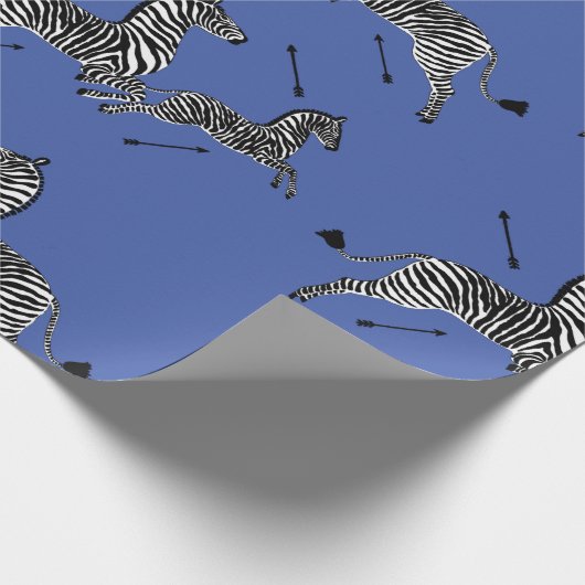 Jumping Zebra Geschenkpapier (Ecke)