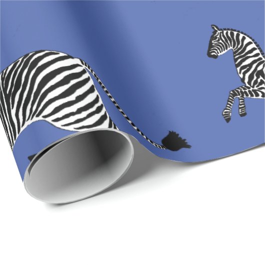 Jumping Zebra Geschenkpapier (Rolleneckpunkt)