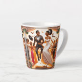 Jumping zusammen zur Liebe für immer Hochzeit Milchtasse (Rechte Ecke)