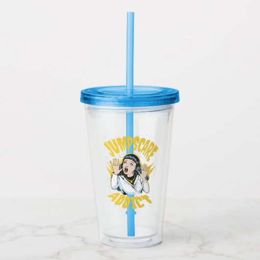 Jumpscare Addict Acryltrinkbecher (Vorderseite)
