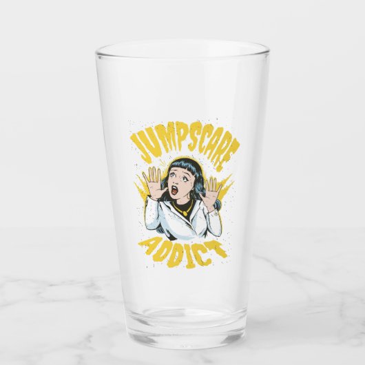 Jumpscare Addict Glas (Vorderseite)