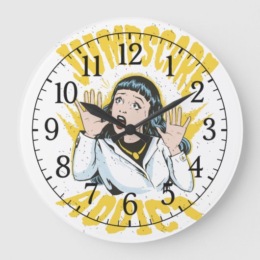 Jumpscare Addict Große Wanduhr (Vorderseite)