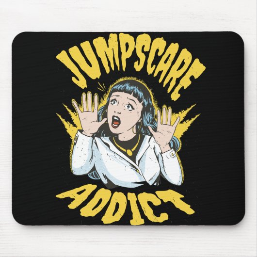 Jumpscare Addict Mousepad (Vorne)