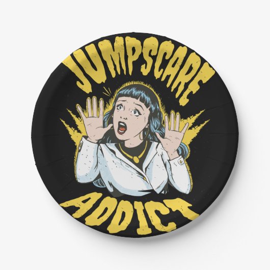 Jumpscare Addict Pappteller (Vorderseite)
