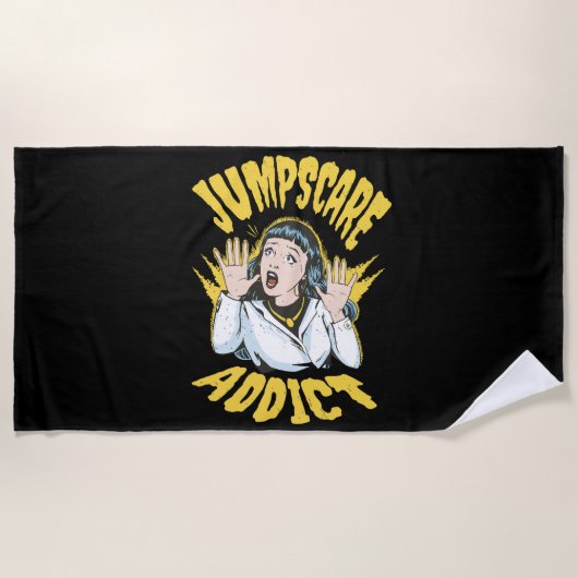 Jumpscare Addict Strandtuch (Vorderseite)
