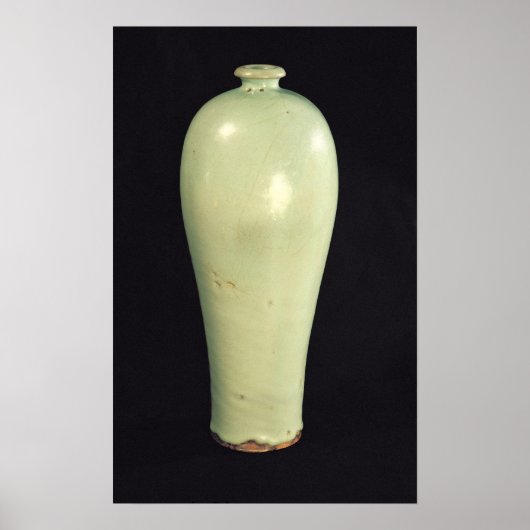 Jun 'Meiping' Vase mit blaugrüner Verglasung Poster (Vorne)