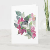 Junco Bird Blume Card Karte (Vorderseite)