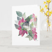 Junco Bird Blume Card Karte (Gelbe Blume)