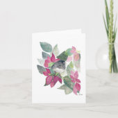 Junco Bird Blume Card Karte (Vorderseite)