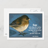 JUNCO BIRD MIT SPRICHWORT POSTKARTE (Vorne/Hinten)