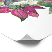 Junco Dark Mit Augen Bird Watercolor Art Print Poster (Ecke)