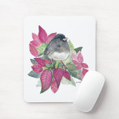 Junco Dark Mit Augen Watercolor Art Mousepad