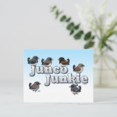 Junco Junkie Postkarte (Stehend Vorderseite)