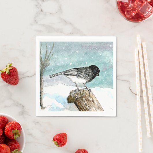 Junco - Snow Bird Cocktail Napkin Serviette (Beispiel)