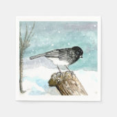 Junco - Snow Bird Cocktail Napkin Serviette (Vorderseite)