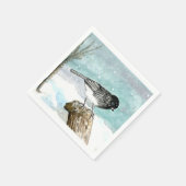 Junco - Snow Bird Cocktail Napkin Serviette (Ecke)