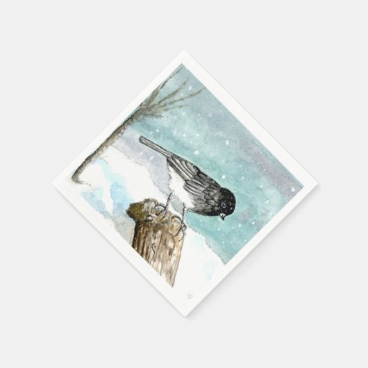 Junco - Snow Bird Cocktail Napkin Serviette (Ecke)