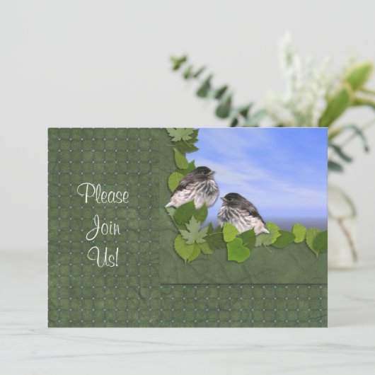 Junco Wedding Einladung (Stehend Vorderseite)