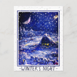 Junction Card Nr. 49: Winternacht. Moon Crescent Postkarte
