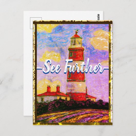 Junction Card Nr. 8: Siehe Weiter (Leuchtturm) Postkarte (Vorne/Hinten)