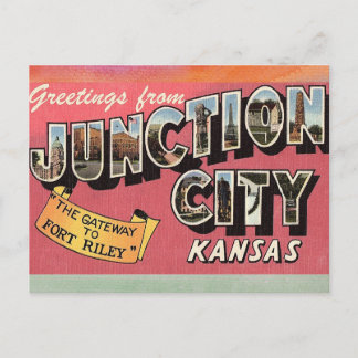 Junction City Kansas Vintage Travel Postcard Postkarte