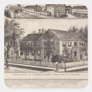 Junction City und Davis County, Kansas Quadratischer Aufkleber