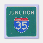 Junction Interstate 35 Highway Sign Magnet (Vorne)