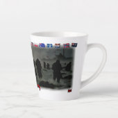 June 6th, 1944 Normandy Landing on a White Coffee Milchtasse (Rechts)