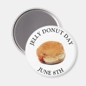 JUNE 8. Jelly Donut Day Food Holiday Magnet (Vorderseite/Rückseite)