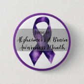 June Alzheimer & Brain Awareness Month Button (Vorderseite)