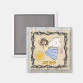 June Angel / Fairy Month Magnet (Vorderseite/Rückseite)