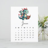 June Baby Dragon Playful Fantasy Monthly Calendar (Stehend Vorderseite)