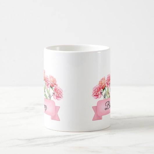 June Birth Blume Custom Rose Kaffeetasse (Mittel)