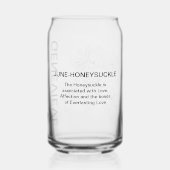 June Birth Blume Honeysuckle mit Individuelle Name Dosenglas (Rückseite)