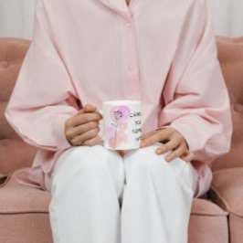 June Birth Blume Rose Rosa Lila Line Art Tasse